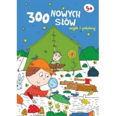 300 NOWYCH SŁÓW. ZNAJDŹ I POKOLORUJ 5+ - Yoyo Books