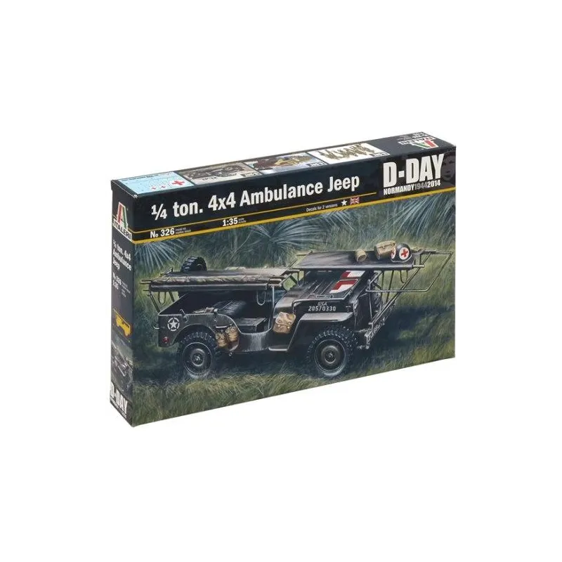 AMBULANCE JEEP 1/35 4X4 MODEL PLASTIKOWY DO SKLEJENIA ITALERI 14+