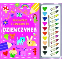 KOLOROWANKA Z ZADANIAMI DLA DZIEWCZYNEK