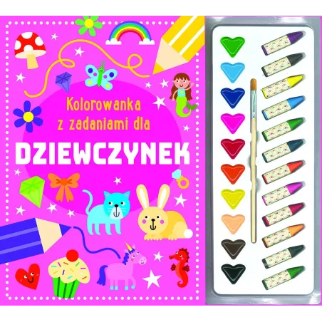 KOLOROWANKA Z ZADANIAMI DLA DZIEWCZYNEK