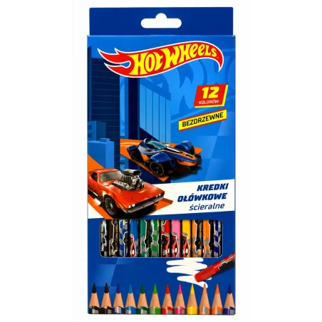 Kredki Ołówkowe Hot Wheels 12 Kolorów Kredki Ołówkowe Hot Wheels 12 Kolorów