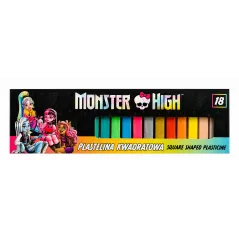 PLASTELINA KWADRATOWA MONSTER HIGH 18 KOLORÓW ST. MAJEWSKI