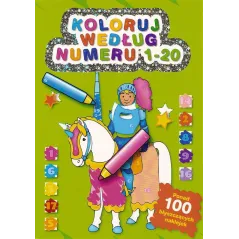 KOLORUJ WEDŁUG NUMERU 1-20 ZIELONA