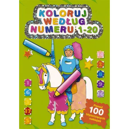 KOLORUJ WEDŁUG NUMERU 1-20 ZIELONA