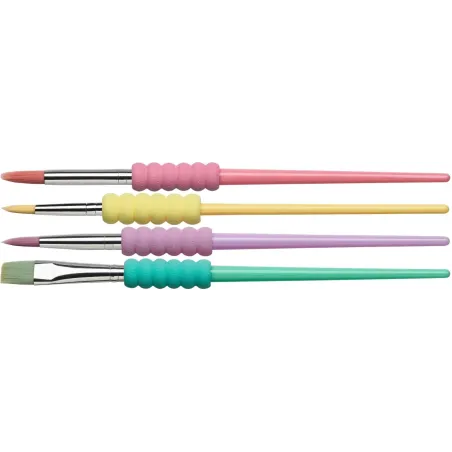 Pędzle Szkolne Z Miękkim Uchwytem 4 Szt. Faber-Castell Pędzle Szkolne Z Miękkim Uchwytem 4 Szt. Faber-Castell