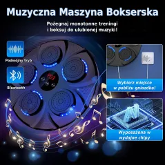 INTERAKTYWNA MASZYNA BOKSERSKA LED Z MUZYKĄ I RĘKAWICAMI