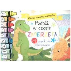 PODRÓŻ W CZASIE ZWIERZĘTA KOLORUJ WEDŁUG NUMERÓW - Olesiejuk