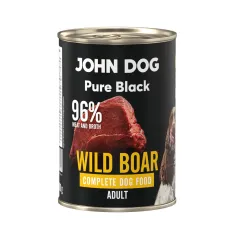 KARMA MOKRA DLA PSA JOHN DOG PURE BLACK DZIK 400 G