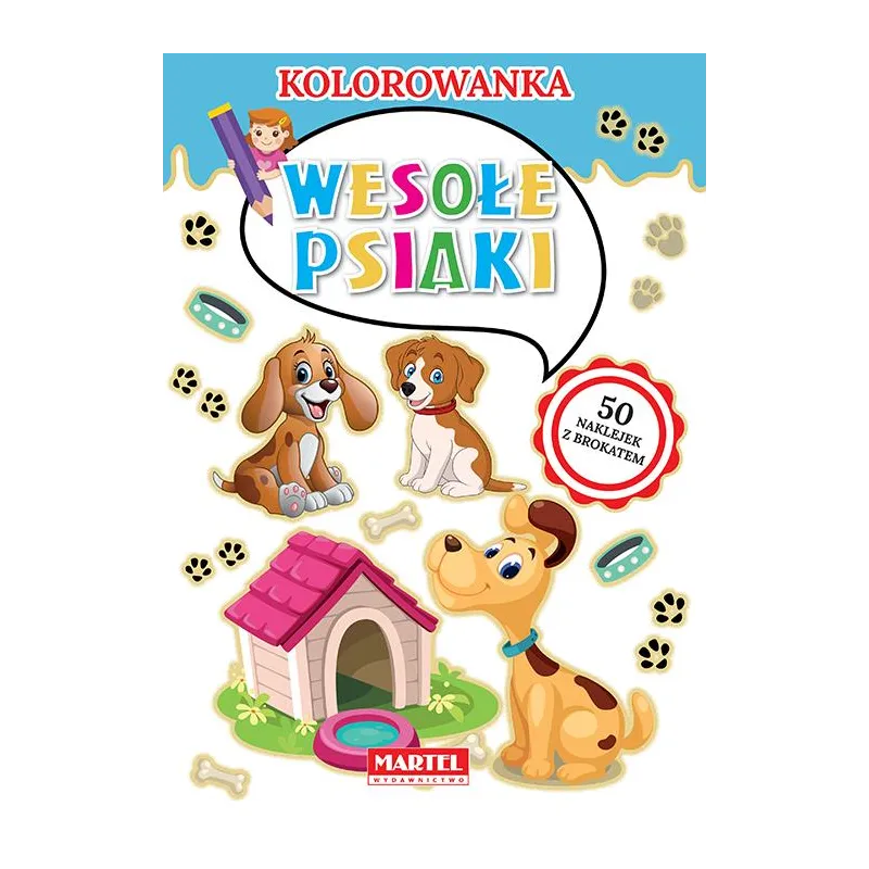 WESOŁE PSIAKI KOLOROWANKA - Martel