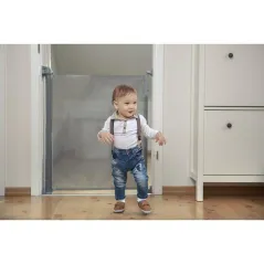 BARIERKA OCHRONNA ROZWIJANA LIONELO TULIA GREY DO 145 CM - ŁATWY MONTAŻ