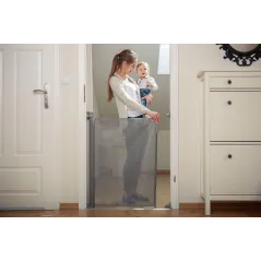 BARIERKA OCHRONNA ROZWIJANA LIONELO TULIA GREY DO 145 CM - ŁATWY MONTAŻ