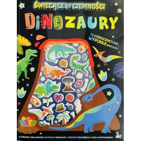 DINOZAURY. WYPUKŁE NAKLEJKI ŚWIECĄCE W CIEMNOŚCI
