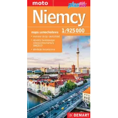 NIEMCY. MAPA SAMOCHODOWA 1:925 000