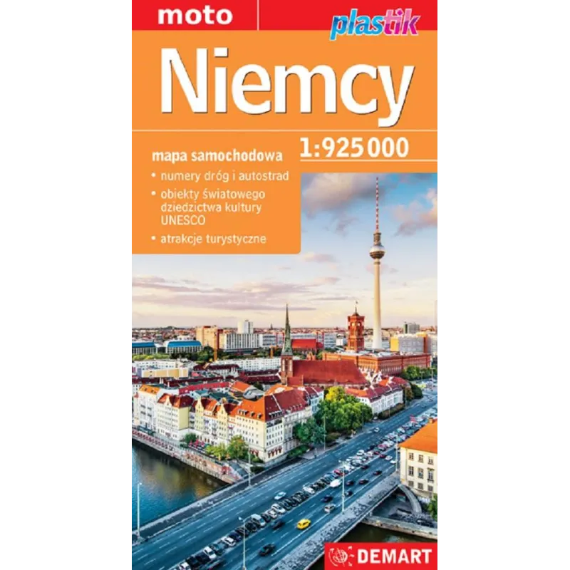 NIEMCY. MAPA SAMOCHODOWA 1:925 000