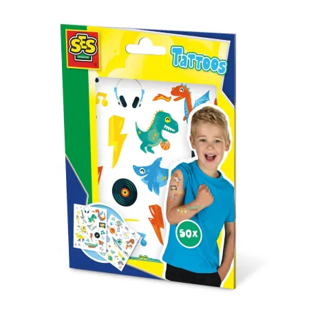 TATUAŻE DLA DZIECI 50 SZT. ZESTAW KREATYWNY SES CREATIVE 3+ - SES Creative