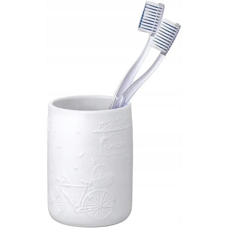 CERAMICZNY KUBEK NA SZCZOTECZKĘ DO ZĘBÓW I PASTĘ WENKO GARDEN - Wenko