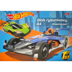 BLOK RYSUNKOWY BIAŁY HOT WHEELS A4 20 KARTEK ST. MAJEWSKI