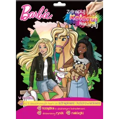 Barbie. Zdrapuj koloruj naklejaj