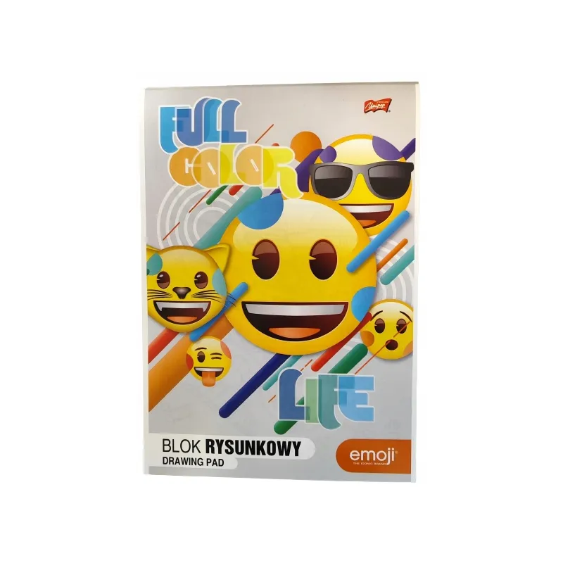 BLOK RYSUNKOWY BIAŁY EMOJI A4 20 KARTEK ST. MAJEWSKI