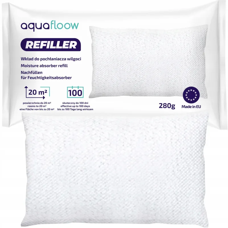 UNIWERSALNY WKŁAD DO POCHŁANIACZA WILGOCI AQUAFLOOW REFILLER 280 G UNIWERSALNY WKŁAD DO POCHŁANIACZA WILGOCI AQUAFLOOW REFILLER 280 G