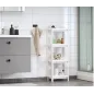 Regał Łazienkowy 4-Poziomowy 100 Cm Biały Ekvip