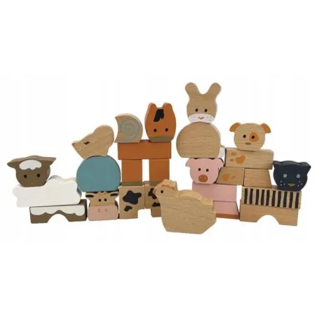 Drewniane Klocki Konstrukcyjne Farma Egmont Toys 12M+