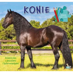 KONIE. KSIĄŻECZKA Z PUZZLAMI I KOLOROWANKAMI