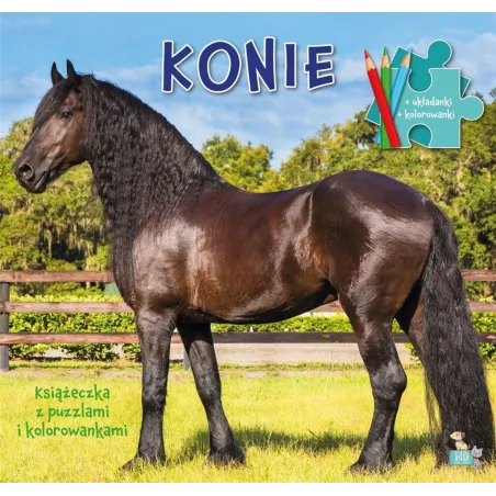 KONIE. KSIĄŻECZKA Z PUZZLAMI I KOLOROWANKAMI