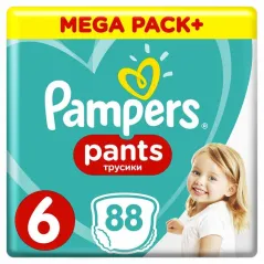 PIELUCHOMAJTKI PAMPERS PANTS 88 SZT ROZMIAR 6 15KG+ - Procter & Gamble