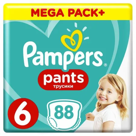 PIELUCHOMAJTKI PAMPERS PANTS 88 SZT ROZMIAR 6 15KG+ - Procter & Gamble