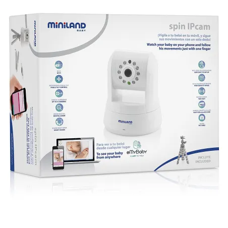 ELEKTRONICZNA NIANIA KAMERA OBROTOWA WIFI Z APLIKACJĄ CZUJNIKA RUCHU MINILAND BABY