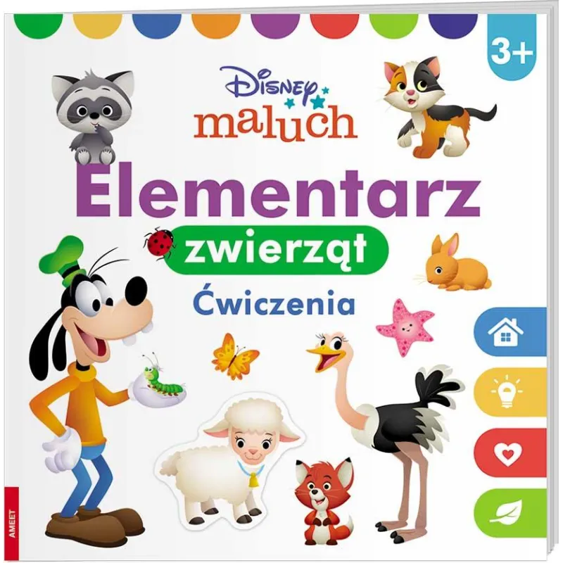 DISNEY MALUCH ELEMENTARZ ZWIERZĄT ĆWICZENIA 3+ - Ameet