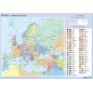 Europa Mapa Polityczna I Fizyczna Dwustronna Plansza Edukacyjna Na Ścianę I Biurko