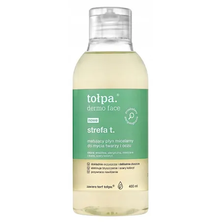 PŁYN MICELARNY DERMO FACE MATUJĄCY Z WITAMINAMI TOŁPA 400 ML