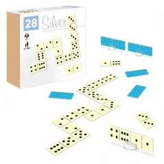 Domino Kropki Silver  28 Elementów Alexander 5+