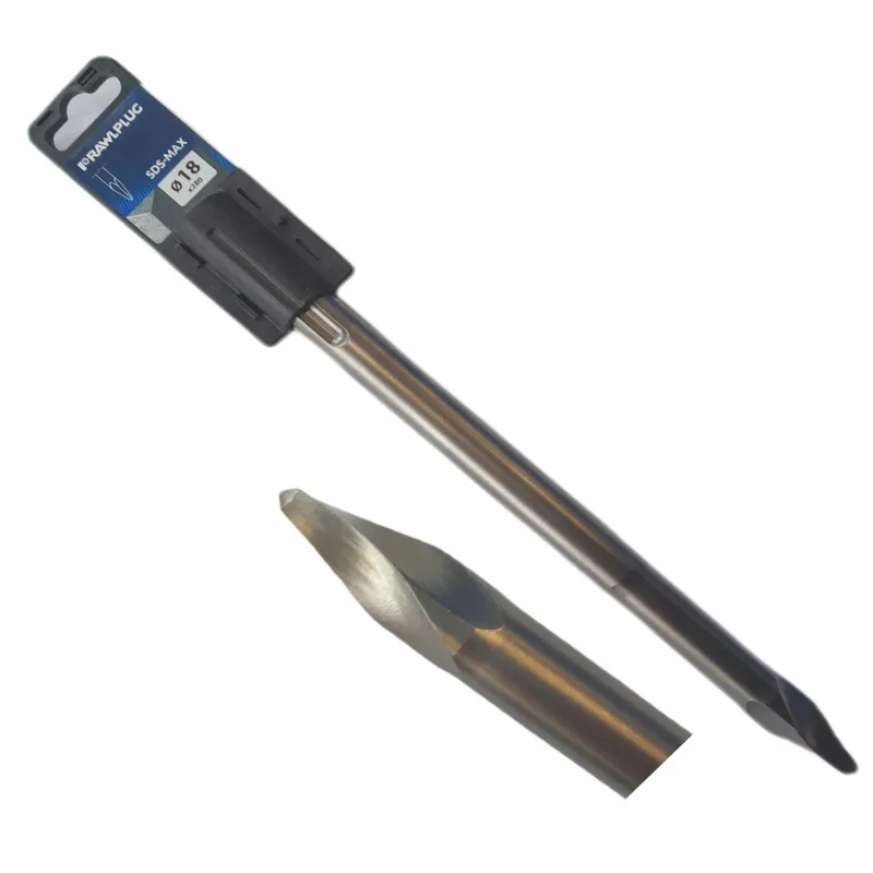 DŁUTO KUCIE SZPICAK SDS MAX 18X280 MM 4 KRAWĘDZIE TNĄCE RAWLPLUG