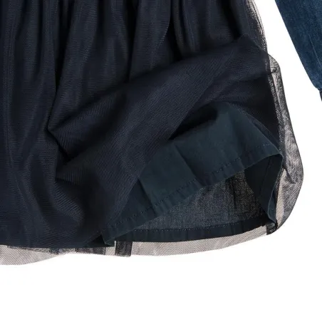 Sukienka Jeansowa Dziewczęca Z Długim Rękawem Tiul 116 Cm Cool Club