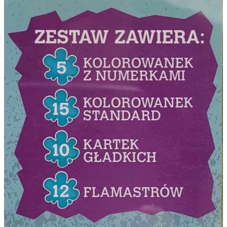 Zestaw Do Kolorowania Stitch 12 Flamastrów 20 Kolorowanek 10 Kartek 3+