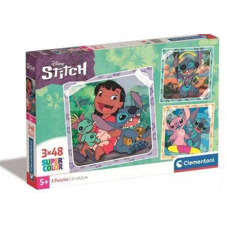 PUZZLE STITCH 3X48 SUPER KOLOR CLEMENTONI 5+