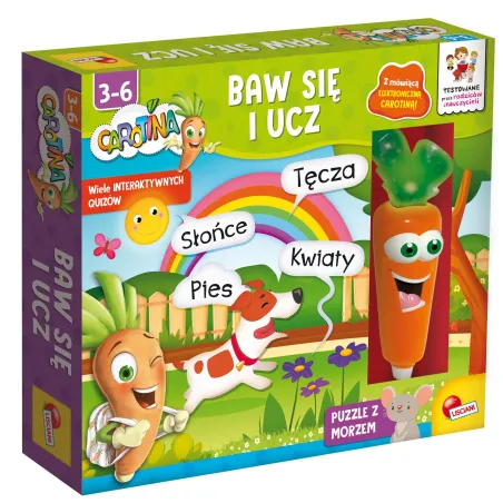 GRA EDUKACYJNA CAROTINA DLA DZIECI NAUKA PRZEZ ZABAWĘ LISCIANI 3+