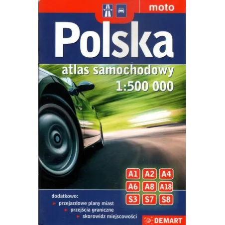 POLSKA ATLAS SAMOCHODOWY 1:500 000 MOTO