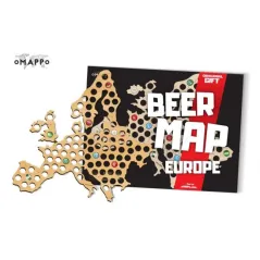 EUROPA MAPA PIWOSZA NA KAPSLE ŚCIENNA 65 X 65 CM - Omappo
