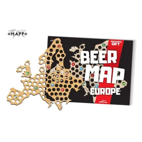 EUROPA MAPA PIWOSZA NA KAPSLE ŚCIENNA 65 X 65 CM - Omappo