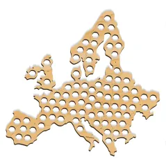 Europa Mapa Piwosza Na Kapsle Ścienna 65 X 65 Cm