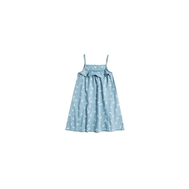 SUKIENKA JEANSOWA DZIEWCZĘCA BEZ RĘKAWÓW ANANASY 92 CM COOL CLUB