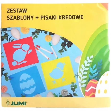 Zestaw 3 Szablonów Wielkanocnych + Pisaki Kredowe 3+