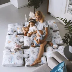 MATA DO ZABAWY Z PODUSZEK 145 X 145 X 10 CM LULANDO ART SLEEPY - Lulando