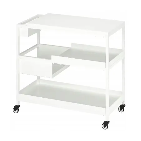 SZAFKA NA KÓŁKACH IKEA TROTTEN BIAŁA 80X40X75 CM