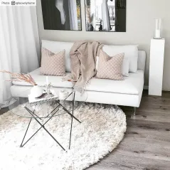 OKRĄGŁY DYWAN SHAGGY JANJIRA 200 CM OFFWHITE TRENDCARPET