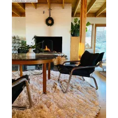 OKRĄGŁY DYWAN SHAGGY JANJIRA 200 CM OFFWHITE TRENDCARPET